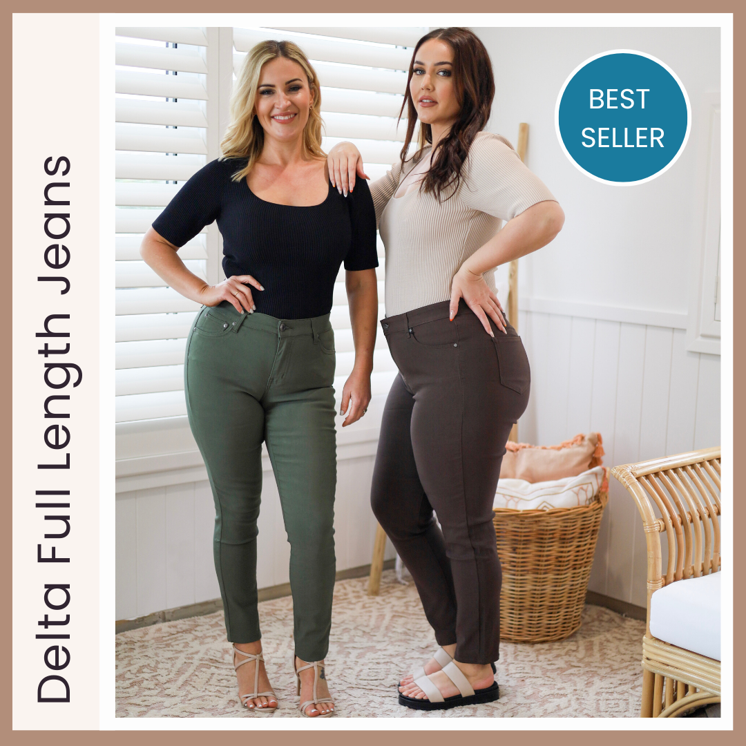 Ladies Full Length Stretch Jeans - Sizes 6 - 26 - Functional Front and Back Pockets - Daisy's Closet