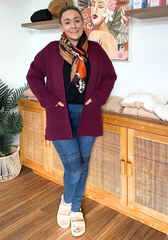 Callie Cardigan Wine