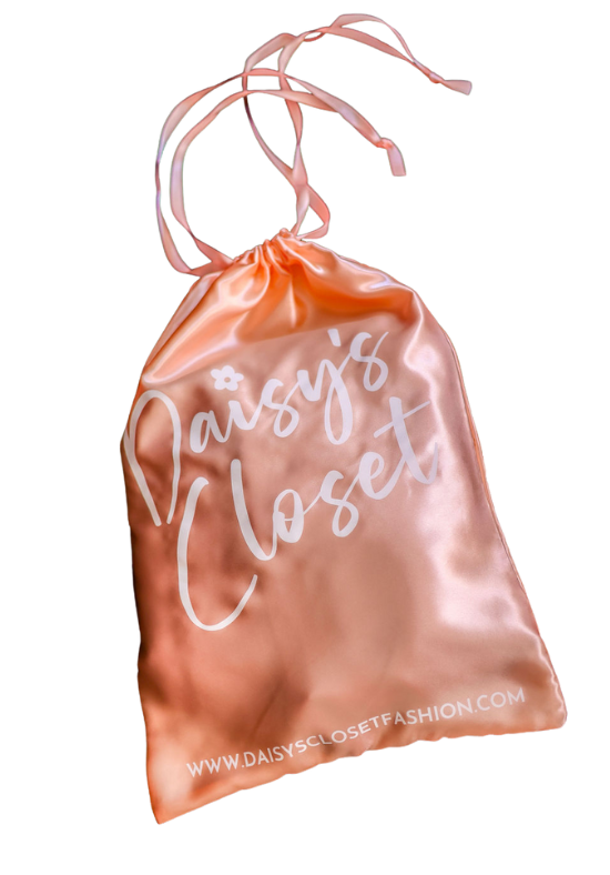 Silk Earring Bag - Peach - Daisy's Closet