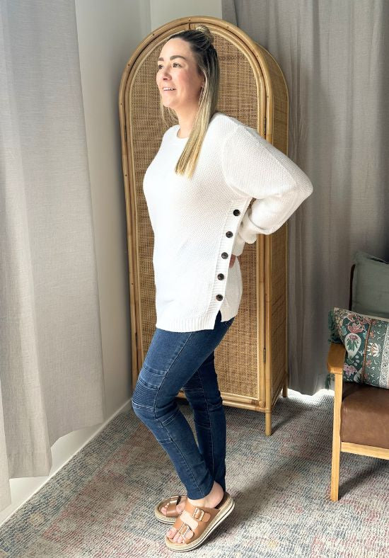 Stella Knit Jumper White