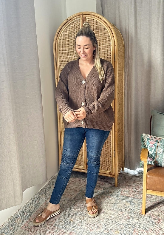 Harper Cardigan Chocolate