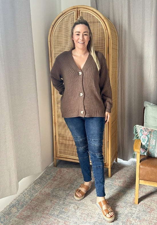 Harper Cardigan Chocolate