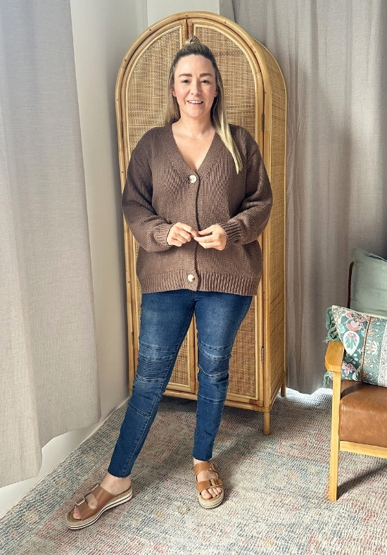 Harper Cardigan Chocolate
