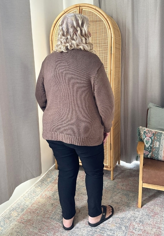 Harper Cardigan Chocolate