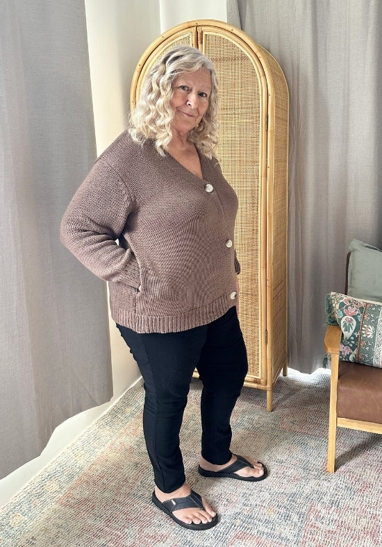 Harper Cardigan Chocolate