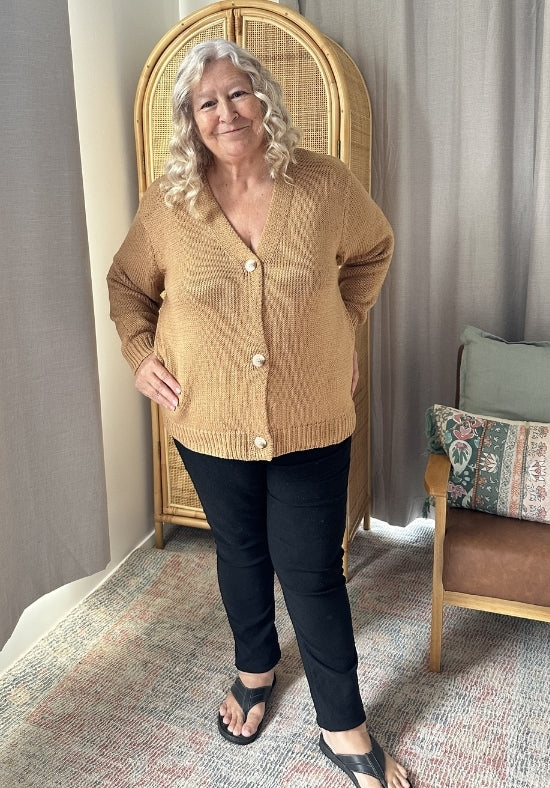 Harper Cardigan Caramel