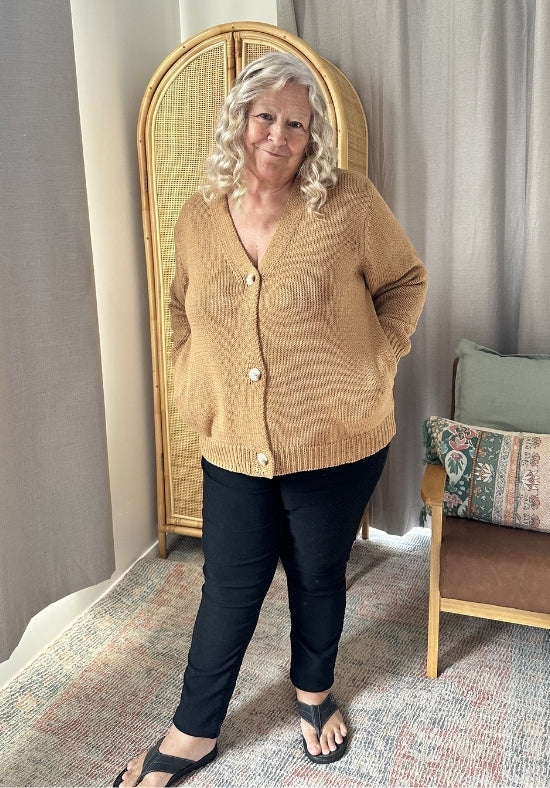Harper Cardigan Caramel