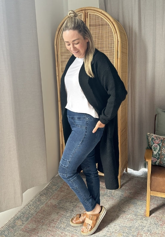 Sloane Longline Cardigan Black