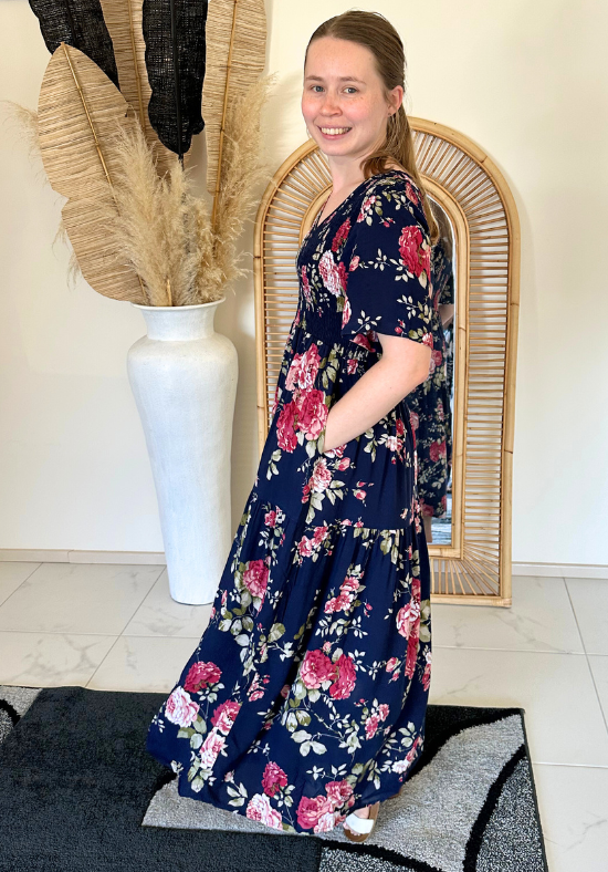 Millie Dress Navy Floral