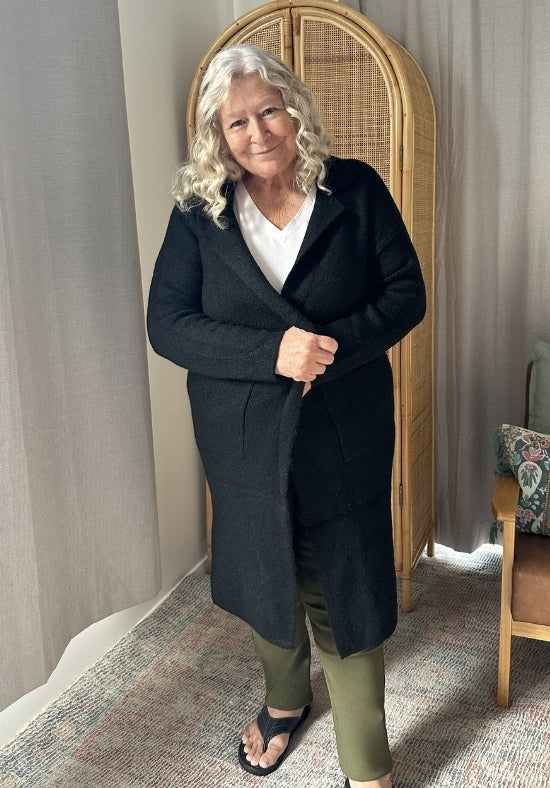 Sloane Longline Cardigan Black