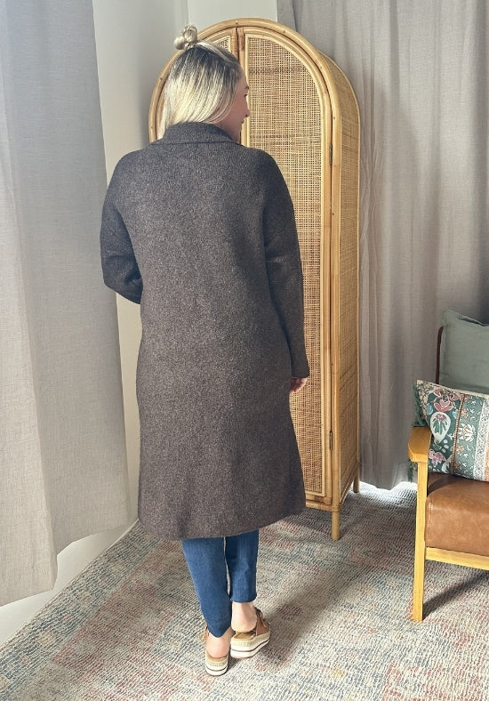 Sloane Longline Cardigan Chocolate