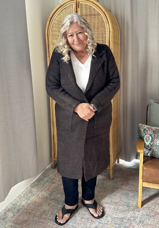 Sloane Longline Cardigan Chocolate