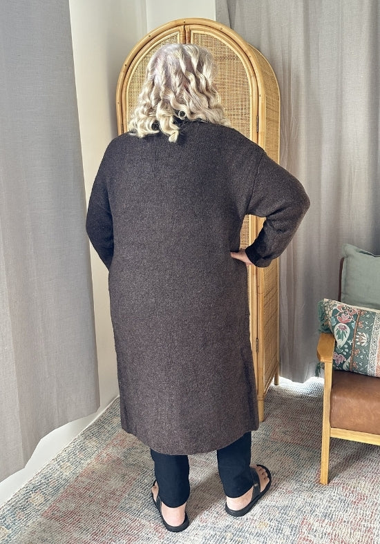 Sloane Longline Cardigan Chocolate