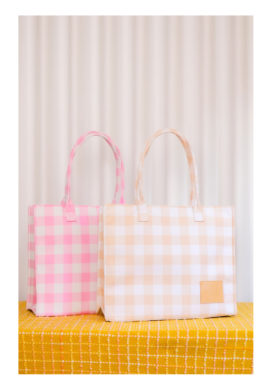 Daisy's Closet Luxe Tote Gingham Bag 