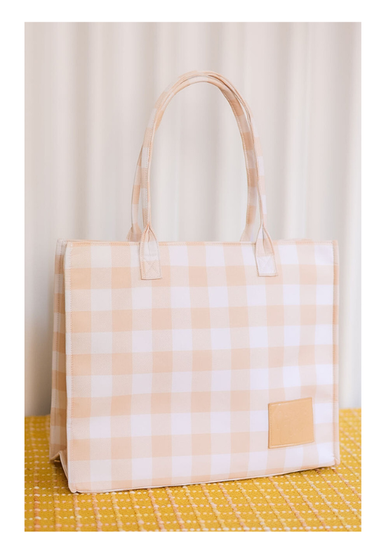 Daisy's Closet Luxe Tote Gingham Bag 