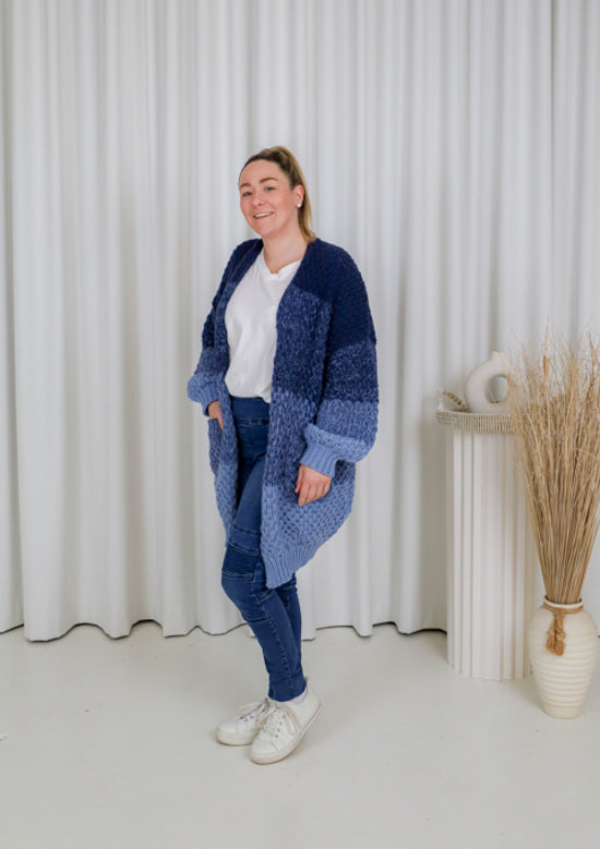 Indie Cardigan Blue Hues
