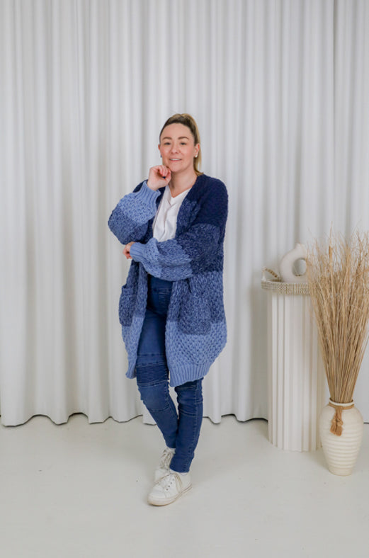 Indie Cardigan Blue Hues