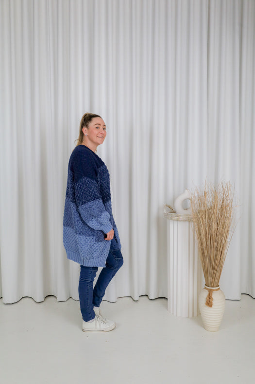 Indie Cardigan Blue Hues