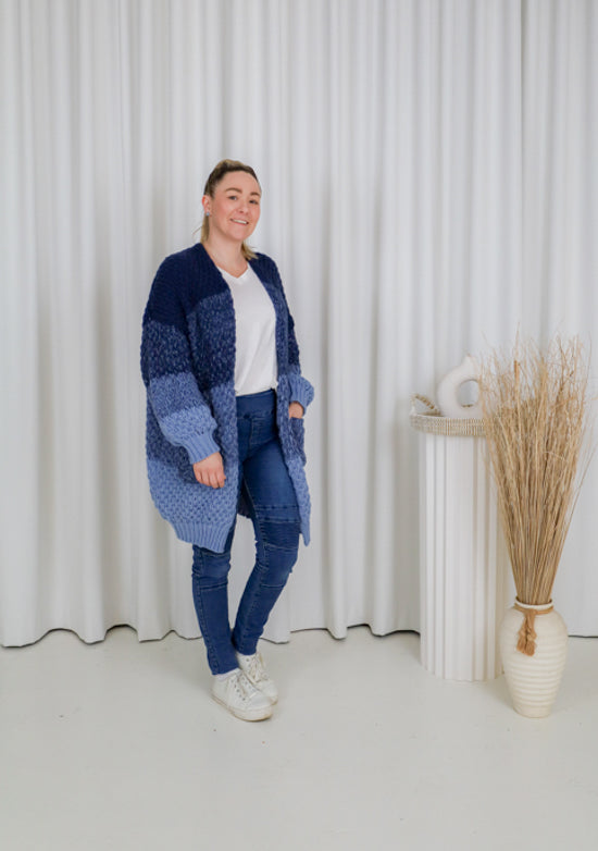 Indie Cardigan Blue Hues