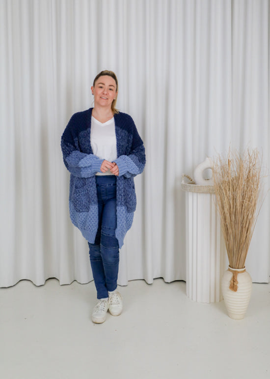 Indie Cardigan Blue Hues