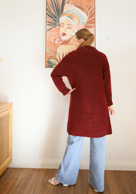 Sienna Cardigan Wine