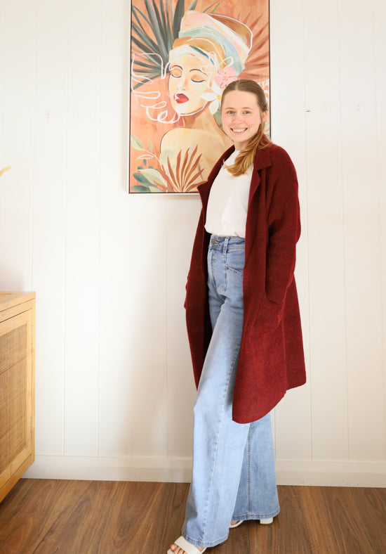 Sienna Cardigan Wine