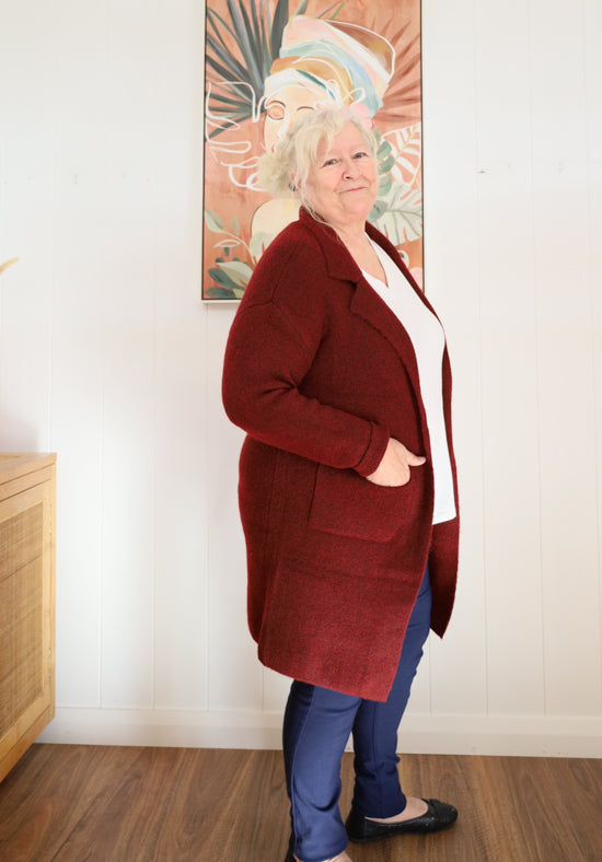Sienna Cardigan Wine