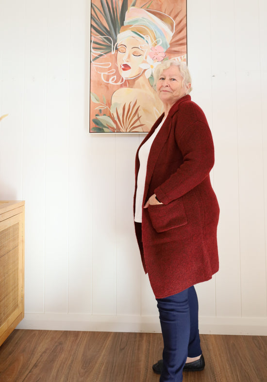 Sienna Cardigan Wine