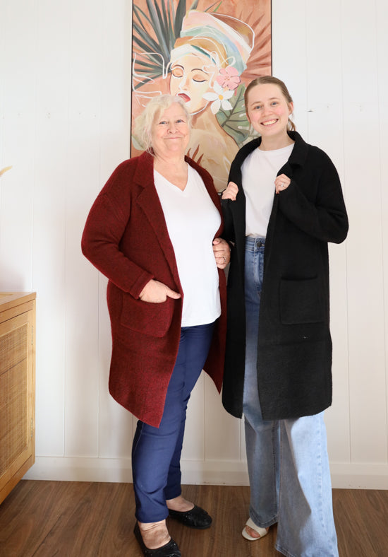 Sienna Cardigan Wine