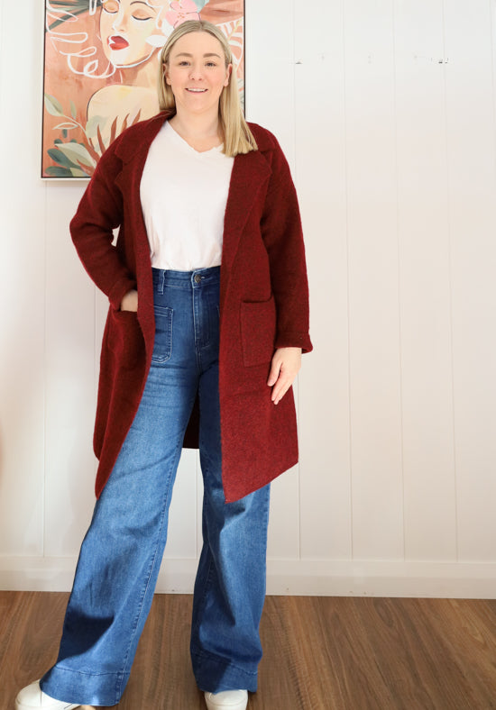 Sienna Cardigan Wine