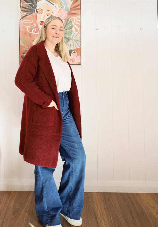 Sienna Cardigan Wine