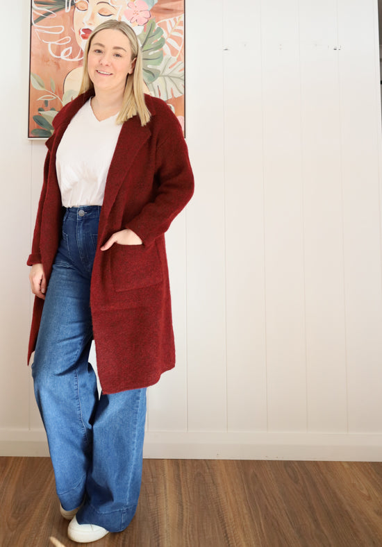 Sienna Cardigan Wine