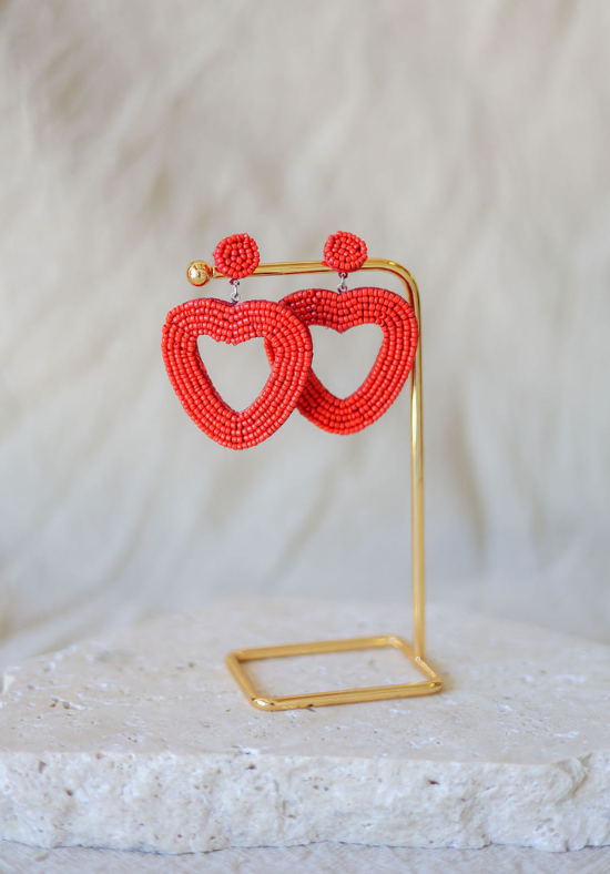 Red Heart Earrings