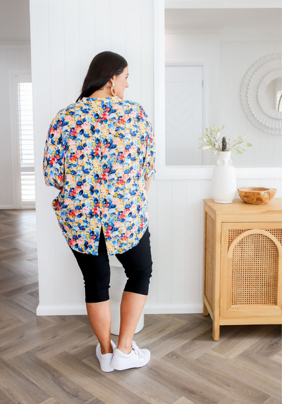 Halley Top Summer Vacay Print