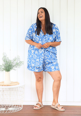 Sally Shirt Sunchaser Print Blue