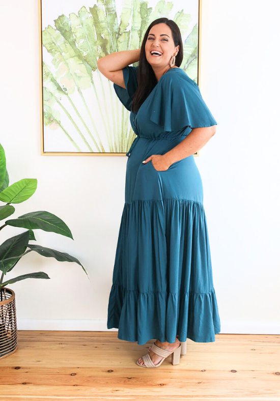 New Gracie Maxi Dress Emerald Green