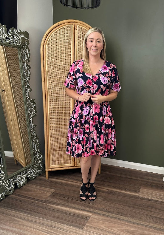 New Tommy Dress Pink Floral - Daisy’s Closet