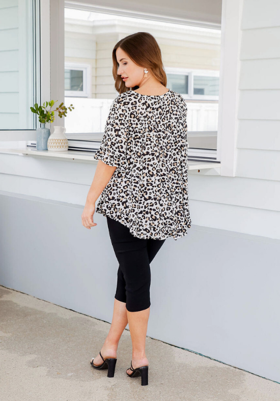 New Look Mila Top Light Leopard