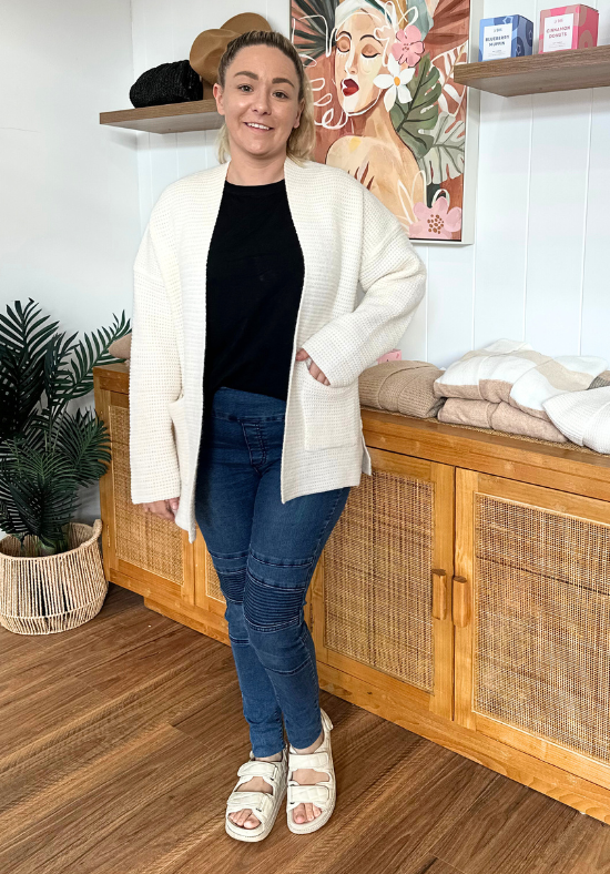Callie Cardigan White