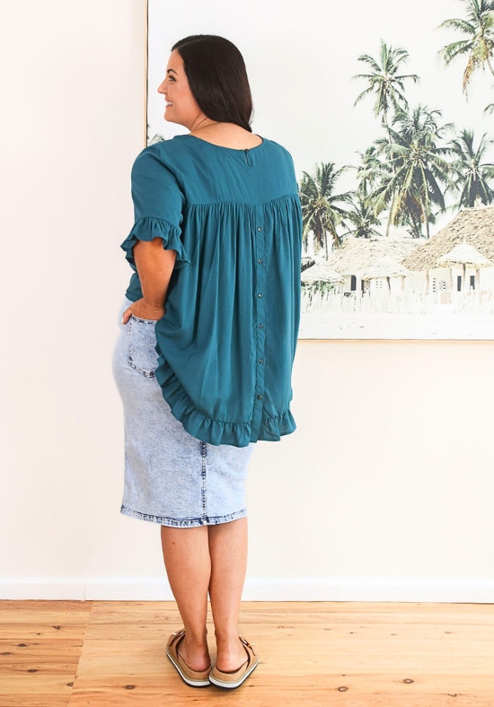 New Look Mila Top Emerald Green