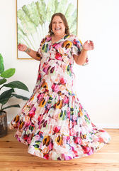 New Gracie Maxi Dress Paintbrush Print