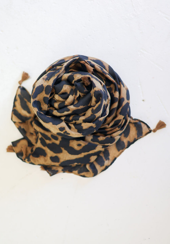 Miller Dark Leopard Scarf