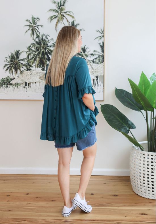 New Look Mila Top Emerald Green