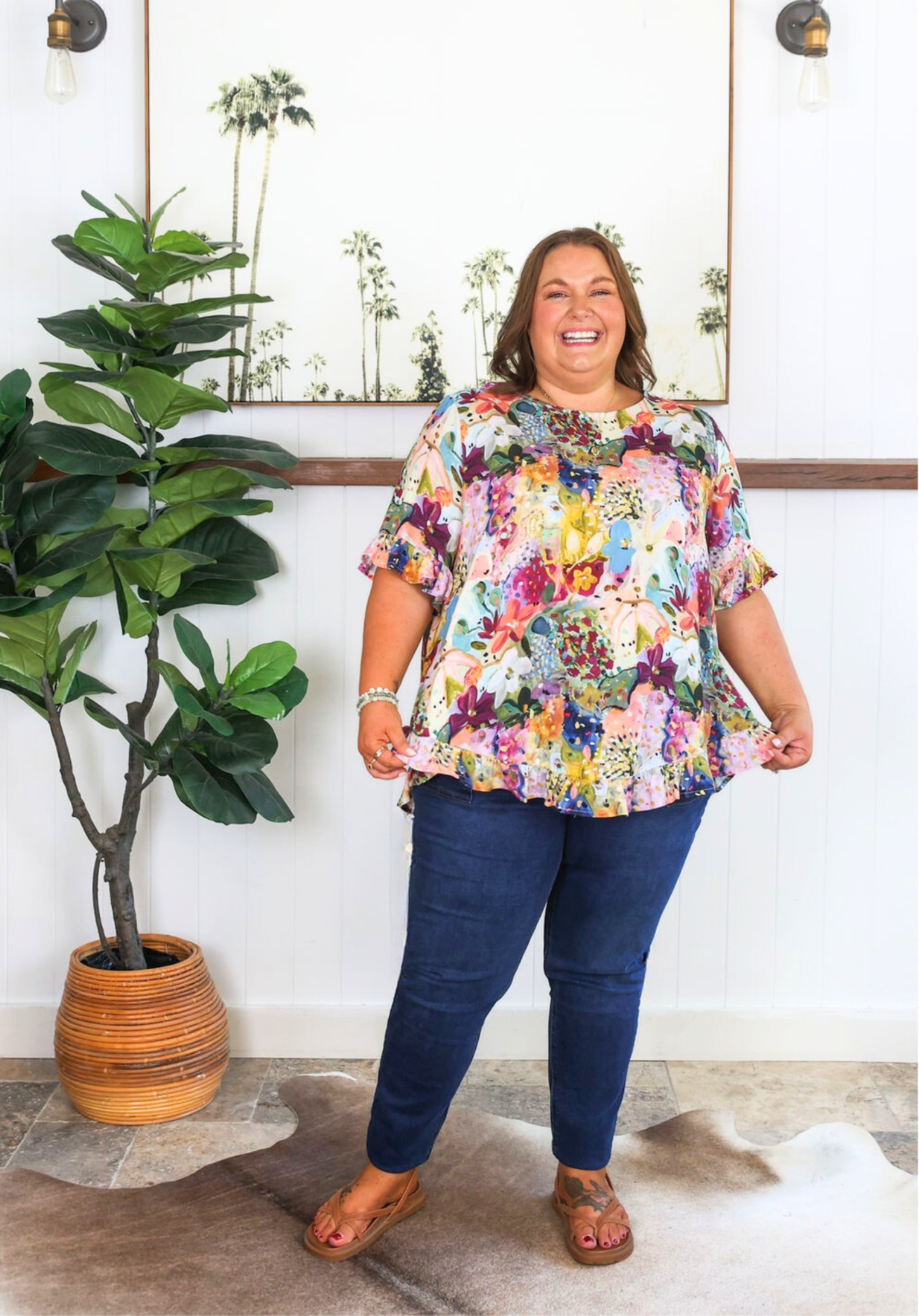 New Look Mila Top Petal Print - Daisy’s Closet