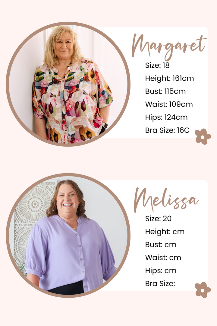 Remi Top Long Sleeve Grey Floral - Daisy’s Closet