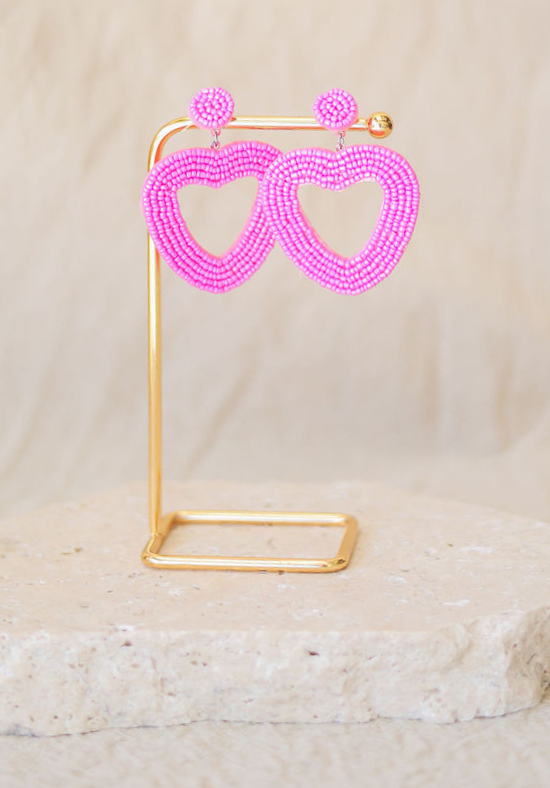 Pink Heart Earrings - Daisy’s Closet