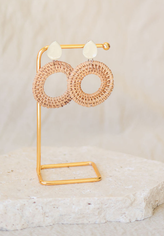 Sienna Tan Earrings - Daisy’s Closet