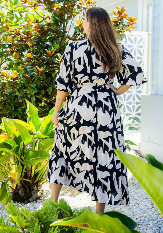 Ladies Party Dress - Summer Dress - V Neckline - Side Pockets - Sizes 6 - 26 - Daisy's Closet