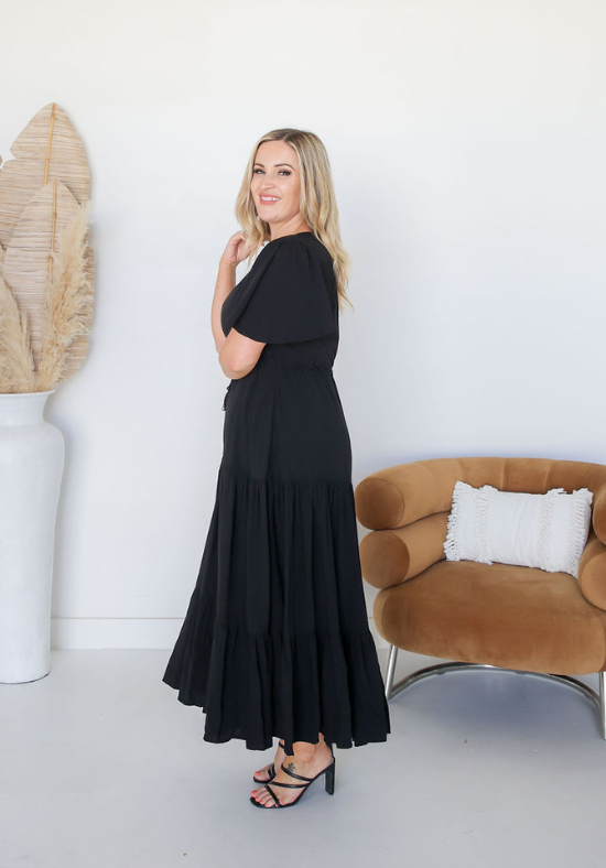 Ladies Black Maxi Dress - Gracie Maxi Dress - Daisy's Closet