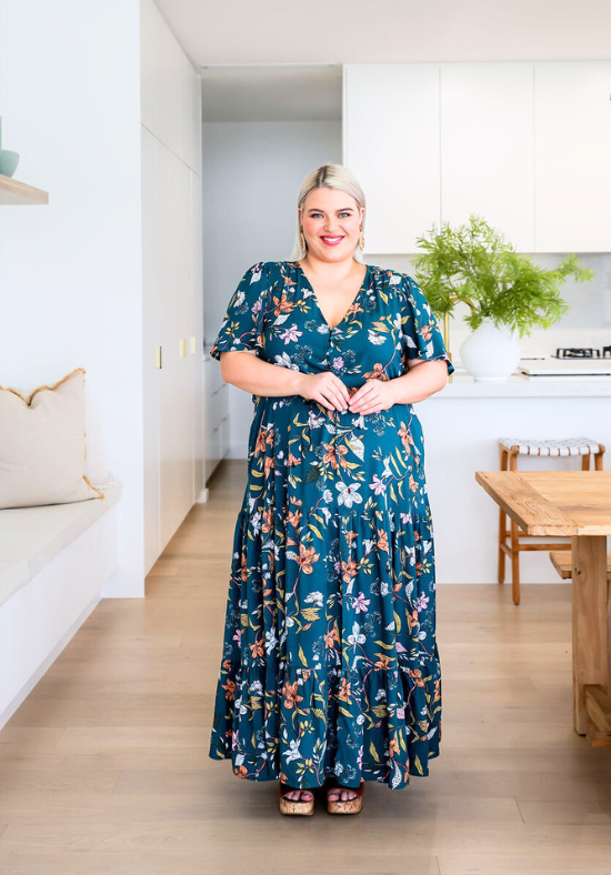 Ladies Floral Maxi Dress - Breastfeeding + Maternity Friendly - Daisy's Closet